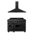 ZLINE 48" Bundle Range RAB-BR-48 & Wall Range Hood BSKBN, 2KP-RABRH48