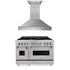 ZLINE 48" Bundle Range RAS-SN-48 & Range Hood 8654SN-48, 2KP-RASSNRH48