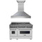 ZLINE 48" Bundle Range RAS-WM-48 & Range Hood 8654WM-48, 2KP-RASWMRH48