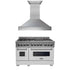 ZLINE 48" Bundle Range RAS-WM-48 & Range Hood 8654WM-48, 2KP-RASWMRH48