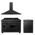 ZLINE 48" Bundled Stainless DualRange RangeHood Dishwasher 3KP-RABRH48-DW