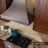ZLINE 48" Designer Snow Stainless Finish Wall Range Hood, 8632S-48