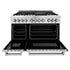 ZLINE 48" Gas Burner/Electric Oven Range Stainless, Brass Burners, RA-BR-48