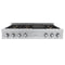 ZLINE 48" Porcelain Rangetop, DuraSnow®, 7 Brass Burners, RTS-BR-48