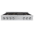 ZLINE 48" Porcelain Rangetop, DuraSnow®, 7 Brass Burners, RTS-BR-48