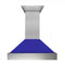 ZLINE 48" Snow Finish Wall Range Hood, Blue Matte Shell, 8654BM-48