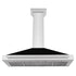 ZLINE 48" Stainless Steel Range Hood with Shell and Stainless Steel Handle KB4STX-BLM-48