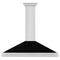 ZLINE 48" Stainless Steel Range Hood with Shell and Stainless Steel Handle KB4STX-BLM-48
