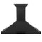 ZLINE 48" Wall Black Stainless Range Hood, Crown Speaker, BSKBNCRN-BT-48