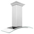 ZLINE 48" Wall Range Hood, Snow Finish Stainless & Glass, 8KN4S-48