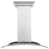 ZLINE 48" Wall Range Hood, Snow Finish Stainless & Glass, 8KN4S-48