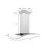 ZLINE 48" Wall Range Hood, Snow Finish Stainless & Glass, 8KN4S-48