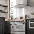 ZLINE 48" Wall Range Hood, Snow Finish Stainless & Glass, 8KN4S-48