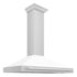 ZLINE 48" White Matte Range Hood, Stainless Steel Handle KB4SNX-WM-48
