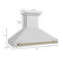 ZLINE 48"Stainless Steel Range Hood, White Matte Shell, 8654STZ-48-CB