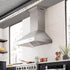 ZLINE 54" Professional Wall Range Hood, Built-in CrownSound® Bluetooth Speakers, 697CRN-BT-54
