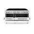 ZLINE 60" 7.4 cu. ft. Dual Fuel Range with Gas Stove and Electric Oven in Stainless Steel and White Matte Door, RA-WM-60