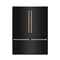 ZLINE 60" Autograph 32.2 cu. ft. 4-Door French Door Fridge Water/Ice Dispenser Black Stainless Steel Champagne Bronze Accents RBIVZ-BS-60-CB