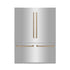 ZLINE 60" Autograph 32.2 cu. ft. 4-Door French Door Fridge Water/Ice Dispenser Stainless Steel Champagne Bronze Accents RBIVZ-304-60-CB