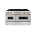 ZLINE 60" Autograph Edition Dual Fuel Range, DuraSnow, RASZ-SN-60-G