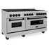 ZLINE 60" Autograph Edition Dual Fuel Range, DuraSnow, RASZ-SN-60-MB