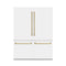 ZLINE 60" Autograph Edition French Door Refrigerator, Internal Water, Ice Dispenser, White Matte, Champagne Bronze Accents RBIVZ-WM-60-CB
