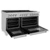 ZLINE 60" Dual Fuel Range, DuraSnow Stainless, RAS-SN-60