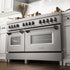 ZLINE 60" Dual Fuel Range, DuraSnow Stainless, RAS-SN-60
