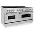 ZLINE 60" Dual Fuel Range In Stainless Steel, Brass Burners, RA-BR-60