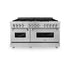 ZLINE 60" Dual Fuel Range In Stainless Steel, Brass Burners, RA-BR-60