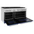 ZLINE 60" Professional Dual Fuel Range with Blue Matte Door, RA-BM-60