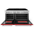 ZLINE 60" Professional Dual Fuel Range with Red Gloss Door, RA-RG-60