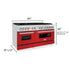 ZLINE 60" Professional Dual Fuel Range with Red Matte Door, RA-RM-60
