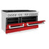 ZLINE 60" Professional Dual Fuel Range with Red Matte Door, RA-RM-60