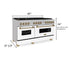 ZLINE 60"Autograph Range Dual Fuel, DuraSnow, White Door,RASZ-WM-60-G