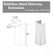 ZLINE 61" Extended Chimney and Crown, 655-4SSSS-30-304-E