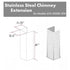 ZLINE 61" Extended Chimney and Crown, 655-4SSSS-30-304-E