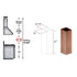 ZLINE 61" Hand Hammered Copper Finished Chimney Extension, 8GL2Hi-E