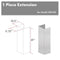 ZLINE 61 In. Snow Finished Stainless Steel Chimney Extension For Ceilings Up To 12.5 Ft. (8KN4S-E)