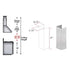 ZLINE 61" Snow Finished Stainless Steel Chimney Extension For Ceilings Up To 12.5 Ft. (8KES-E)