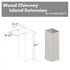ZLINE 61" Wooden Chimney Extension, Ceilings up to 12.5', KBiTT-E