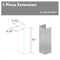 ZLINE 72 in. Extended Chimney and Crown, 8654-E