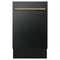ZLINE Autograph 18" Dishwasher Black Stainless, Bronze, DWVZ-BS-18-CB