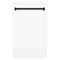 ZLINE Autograph 18" Dishwasher White Door, Black Handle DWVZ-WM-18-MB