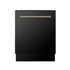 ZLINE Autograph 24" Dishwasher Black Stainless, DWVZ-BS-24-CB