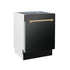 ZLINE Autograph 24" Dishwasher Black Stainless, DWVZ-BS-24-CB