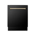 ZLINE Autograph 24" Dishwasher Black Stainless, DWVZ-BS-24-G
