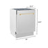ZLINE Autograph 24" Dishwasher Stainless Door, Champagne Bronze Handle DWVZ-304-24-CB