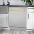 ZLINE Autograph 24" Dishwasher Stainless Door, Gold Handle DWVZ-304-24-G