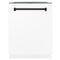 ZLINE Autograph 24" Dishwasher White Door, Black Handle DWMTZ-WM-24-MB